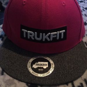 Trukfit pink and gray SnapBack hat